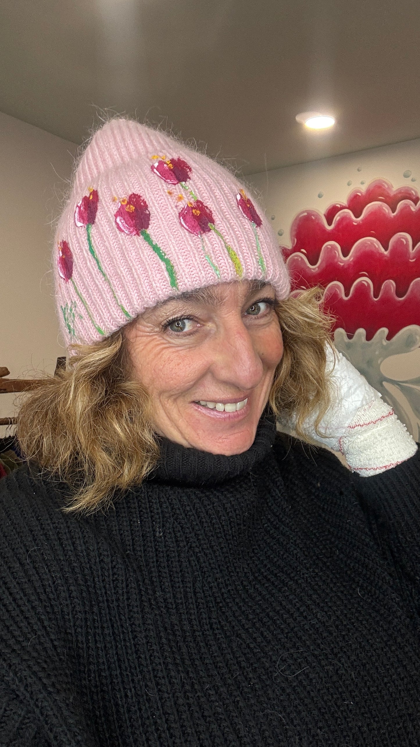Gorro punto Rosa