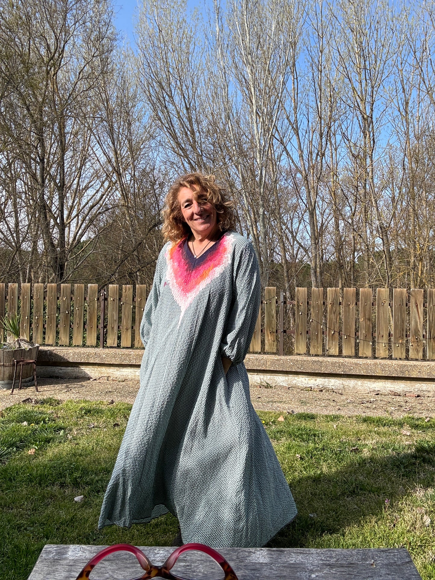 Vestido vichy azul