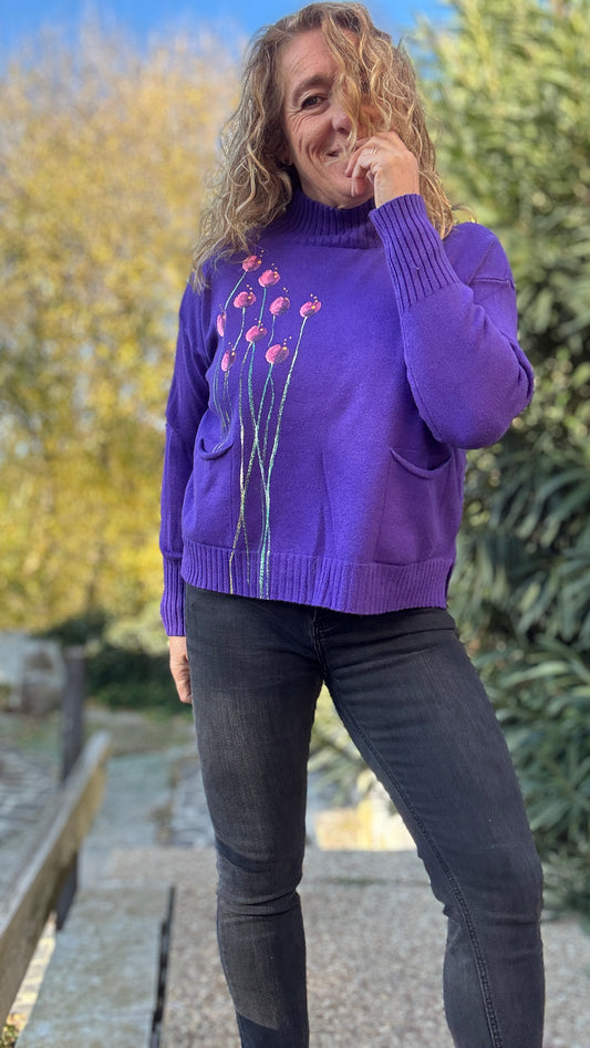 Jersey chimenea morado