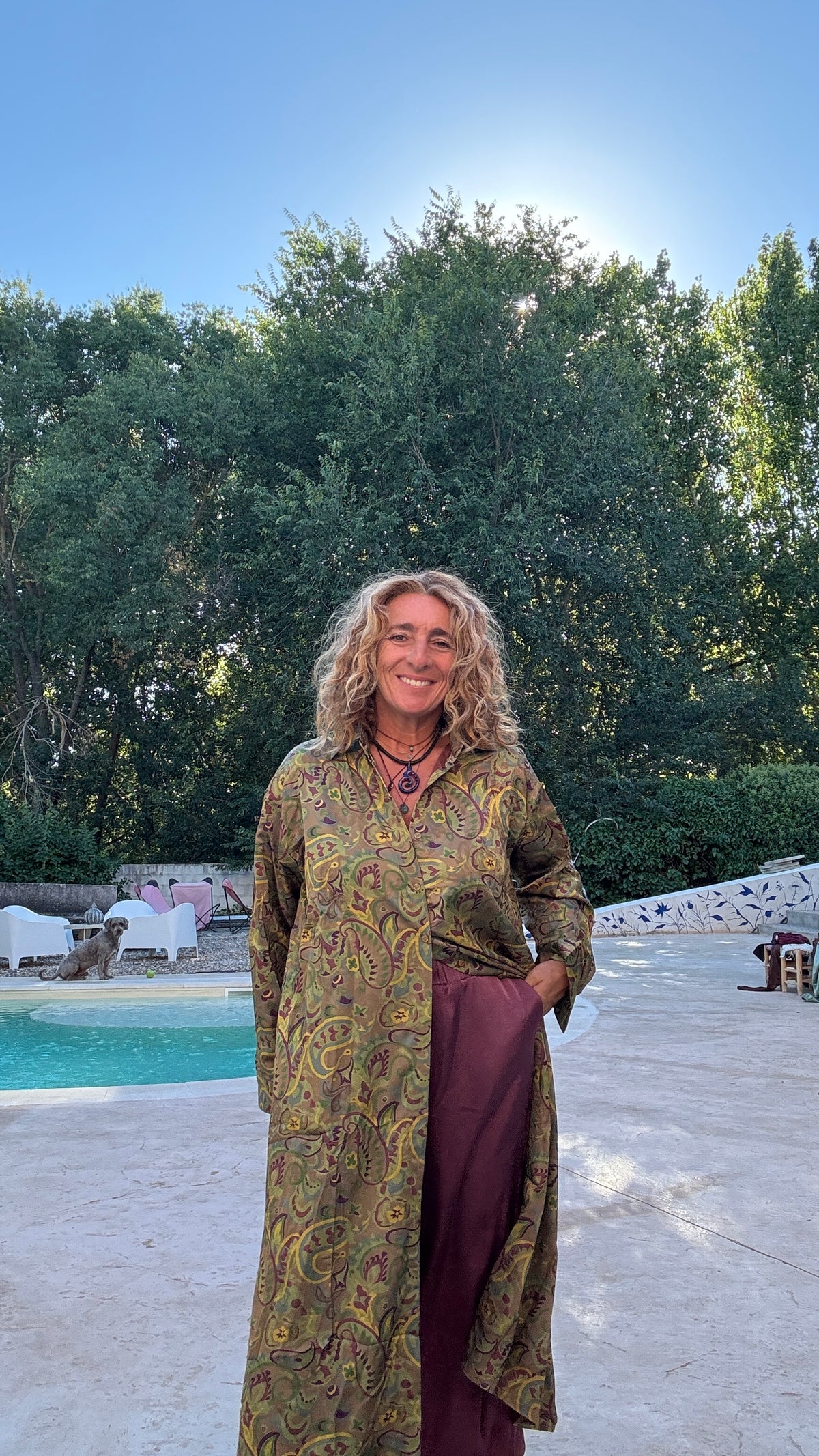 Conjunto estampado verde - pantalón buganvilla