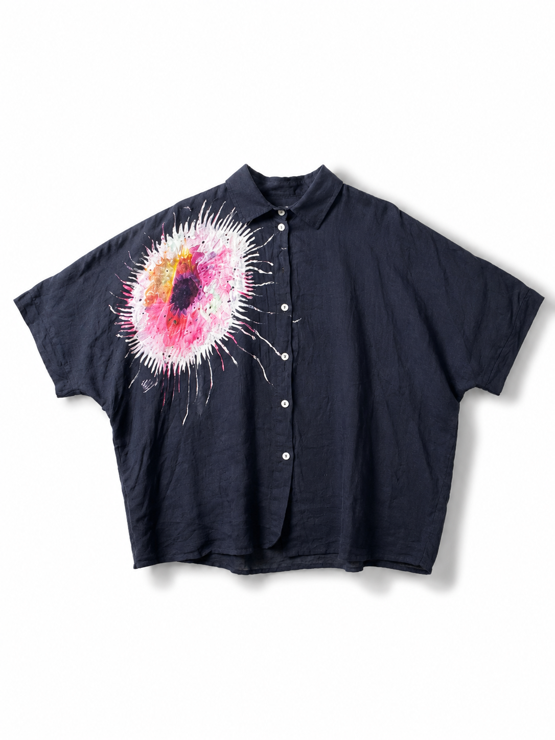Blusón camisero marino